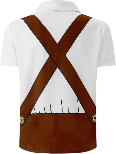 Vista 3 de LINOCOUTON Disfraz de Lederhosen del Oktoberfest bávaro para hombre