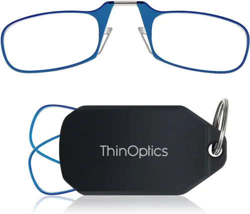 Vista 13 de Always With You by ThinOptics Classic Keychain Reading Glasses Funda negra/marcos negros