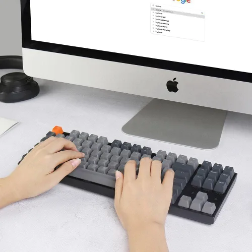 Vista 9 de Keychron K8 TKL Teclado mecánico para juegos inalámbricocon cable, 87 teclas, teclado compacto retroiluminado RGB iluminado, Gateron G Pro Brown