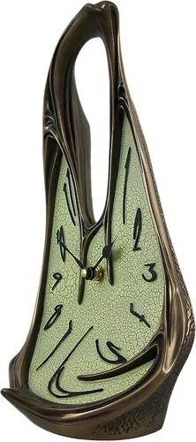 Vista 2 de Things2Die4 Reloj de escritorio de fusión, acabado de bronce, analógico, 11