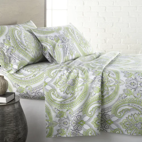 Vista 295 de Southshore Fine Living, Inc. Colección Winter Brush, juego de sábanas de 3 piezas para cama individual, sábana bajera con bolsillo profundo de 14