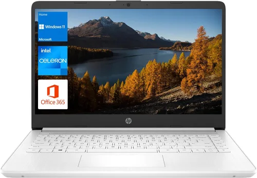 Vista 7 de HP Essential Laptop, pantalla HD de 14 pulgadas, Intel Celeron N4120, 8 GB de RAM, 128 GB eMMC, cámara web, HDMI, Wi-Fi, Windows 11 Home, oro rosa