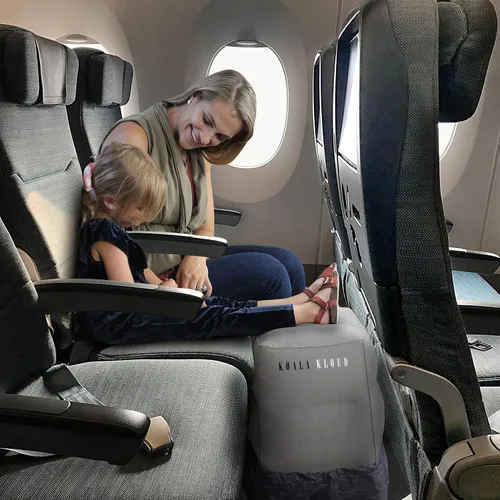 Vista 2 de Koala Kloud - Almohada inflable para reposapiés, para niños pequeños y niños, ideal para vuelos, asientos de automóvil o uso debajo del escritorio