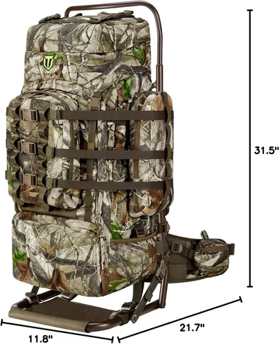Vista 9 de TIDEWE Mochila de caza para hombres, paquete de marco externo 90L para caza Next Camo G2