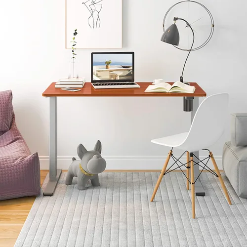 Vista 2 de SANODESK Escritorio eléctrico de pie de altura ajustable de 48 x 24 pulgadas, escritorio de pie con tablero de empalme para mesa de computadora