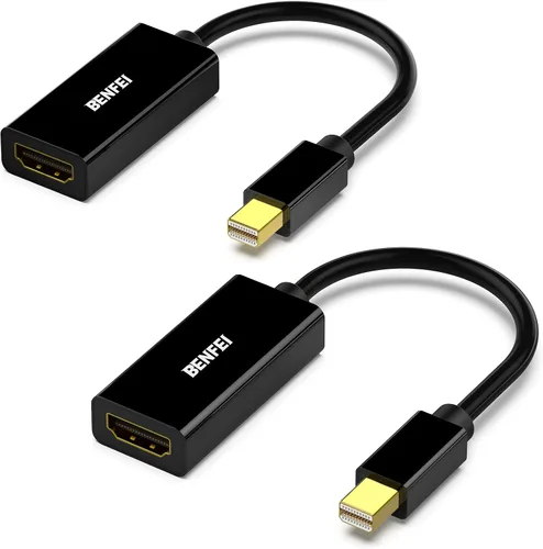 Vista 8 de BENFEI - Cable dorado chapado en oro, convertidor de Mini DisplayPort a HDMI, Mini DP (Thunderbolt) a HDMI, compatible con MacBook Pro, MacBook Air