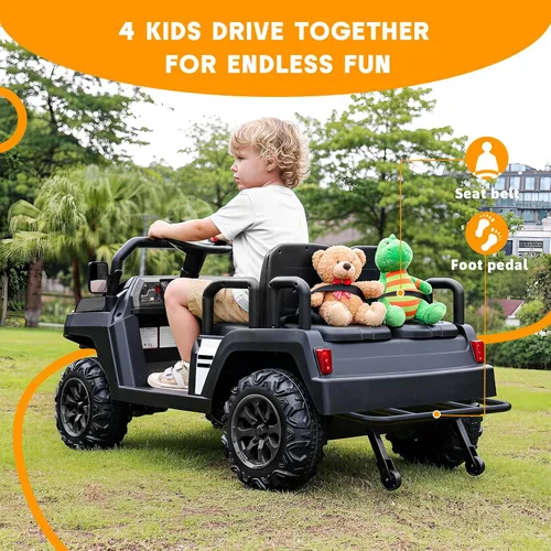 Vista 3 de Coche eléctrico de 24 V para niños, automóvil de 4 plazas