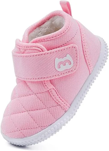 Vista 6 de BMCiTYBM Zapatos de bebé para niño y niña, zapatos de invierno cálidos antideslizantes para primeros pasos de 6 a 24 meses