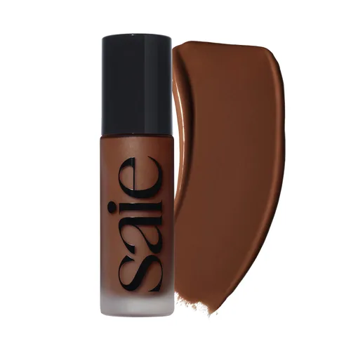 Vista 24 de Saie Glowy Super Skin Tint Base Líquida - Base Sin Peso + Luminosa con Cobertura Media Ligera - Maquillaje Facial Hidratante + Suero para el Cuidado
