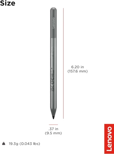 Vista 6 de Lenovo USI Pen 2 Magnetic for Chromebooks, Precision Tilt Feature Stylus Pencil, AAAA Battery, USI 2.0 Compatibility, Perfect for Students