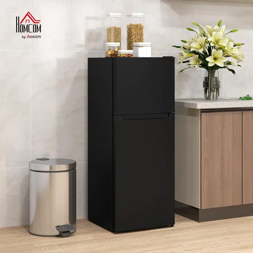 Vista 2 de HOMCOM Mini refrigerador de 4 pies cúbicos con congelador con puerta