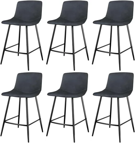Vista 12 de 5Rcom Juego de 2 taburetes de bar de altura de mostrador de 600 libras, taburetes de cocina de 24 pulgadas con respaldo, sillas de bar modernas