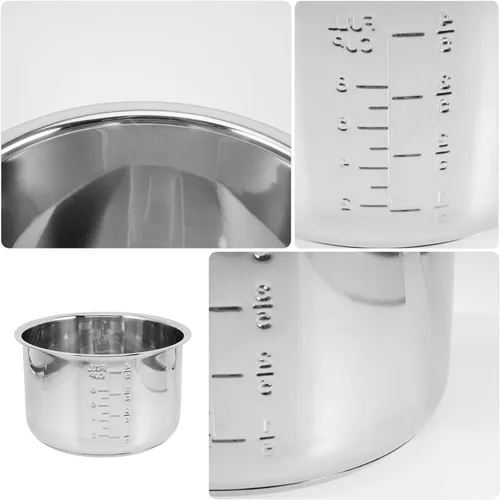 Vista 9 de Olla a presión eléctrica de repuesto para olla interior de cocina, olla interior antiadherente de acero inoxidable de 4.2 cuartos de galón, repuesto