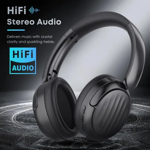 Vista 3 de Auriculares Bluetooth, auriculares híbridos con cancelación activa de ruido Negro