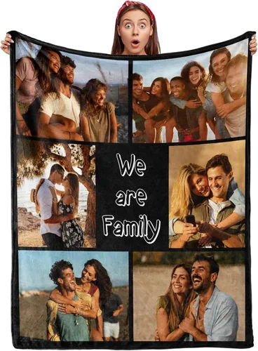 Vista 11 de Envío al día siguiente, manta personalizada para parejas con fotos, manta de franela personalizada, regalos para novio, novia, manta personalizada