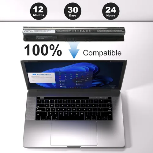 Vista 6 de Batería para portátil M5Y1K de 40 WH compatible con Dell Inspiron 14 15 17 5000 3000 Series5559 5558 i3558 3567 5755 5756 5458 5759 5759 GXVJ3 4