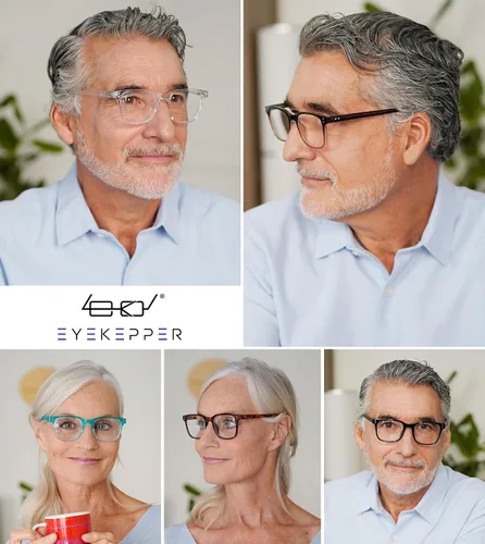 Vista 2 de Eyekepper Paquete de 5 lentes de lectura grandes – Lectores cuadrados para hombres y mujeres +0.50