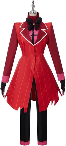 Vista 3 de Weixu Cosplay Costume Red Uniform Suit Halloween Christmas Outfit for Men