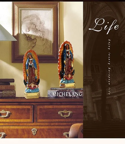 Vista 6 de Estatuas de la Virgen de Guadalupe orenm, Estatua de Nuestra Señora de Guadalupe de 8 Pulgadas en Color, Estatua de Resina de la Virgen María