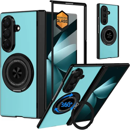Vista 14 de Hekodonk Funda para Galaxy Z Flip 8 con soporte giratorio de 360º, compatible con MagSafe, protector de pantalla frontal, soporte de anillo Todo
