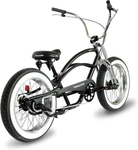 Vista 5 de MICARGI Marco de acero elástico Cruiser de 26 pulgadas y protector de cadena para posavasos de 1/3/7 velocidades/freno de disco multicolor