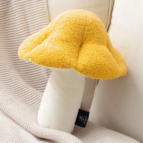 Vista 10 de Phantoscope Almohada Decorativa en Forma de Hongo, Almohadas Decorativas de Vellón Teddy Suave en Forma de Hongo, Lindo Cojín en Forma 3D para Sofá