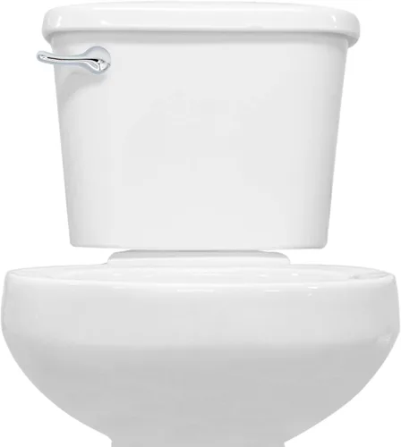 Vista 6 de Kit universal de repuesto para mango de inodoro con mango de acabado cromado pulido, piezas de palanca de tanque frontal, tuerca de plástico y brazo