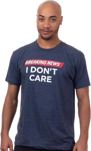 Vista 2 de Noticias de última hora I Don't Care Camiseta gráfica divertida de humor sarcástico de broma sarcástica para hombres y mujeres