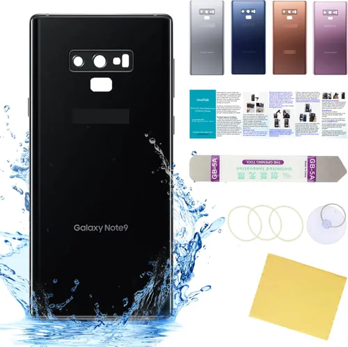 Vista 97 de Compatible con Samsung Galaxy Note 8 - Carcasa trasera de repuesto de cristal de 6.3 pulgadas, SM-N950, todos los portadores con manual de Negro