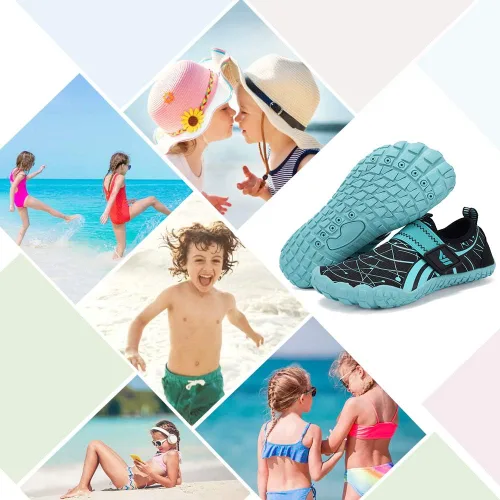 Vista 6 de CIOR Zapatos de agua para niños, niños y niñas, zapatos de agua de secado rápido, zapatos deportivos ligeros