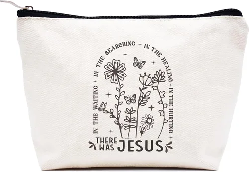 Vista 20 de LIBIHUA Bolsa de maquillaje para mujer, bolsa de cosméticos regalos para ella, bolsa de viaje femenina, Beige, 1 en mi era de Lacrosse Mom