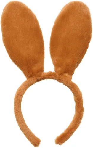 Vista 6 de CHEU Diadema de conejo de Pascua con disfraz de orejas de conejo