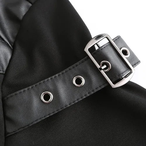 Vista 3 de Aisigeren Chamarra de cola gótica vintage para hombre, abrigo steampunk victoriano