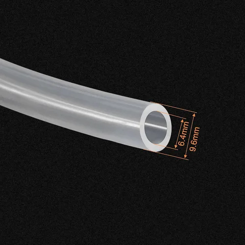Vista 2 de uxcell Tubo de silicona transparente, 1/4 pulgadas (0.252 in) ID 3/8 pulgadas (0.378 in) de diámetro exterior de 10 pies, manguera de agua de tubo