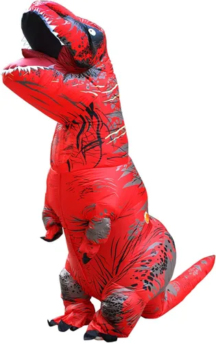 Vista 6 de Disfraz inflable de dinosaurio de Purim para fiesta de Halloween, cosplay, trajes de mascota, vestido de anime de dibujos animados para adultos