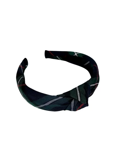 Vista 22 de Diadema anudada de 1.25 pulgadas, uniforme escolar, a cuadros, acolchada, con nudo en la parte superior, diadema de uniforme (cuadros 120)