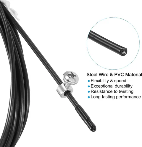 Vista 4 de PATIKIL Cable de repuesto de cuerda de salto de velocidad, cuerda de salto profesional, alambre de acero reemplazado para cuerdas de salto de alta