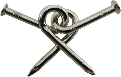 Vista 3 de MilesMagic Cerrar clásico Nail Puzzle Gimmick Magician's Nail Jail Hook Puzzle Magic Trick, Plata