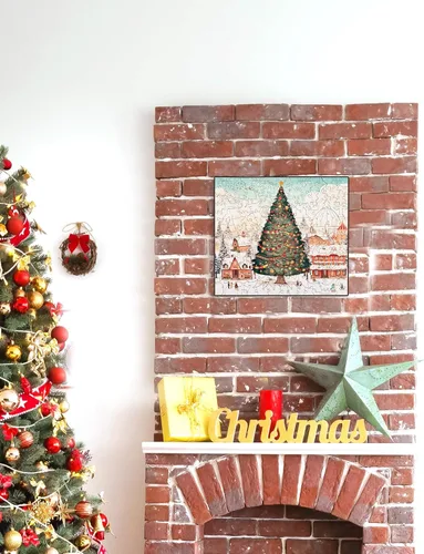 Vista 6 de Rompecabezas de árbol de Navidad Mys Aurora para adultos Hermosos rompecabezas de madera Piezas únicas Rompecabezas de madera para relajarse Regalos