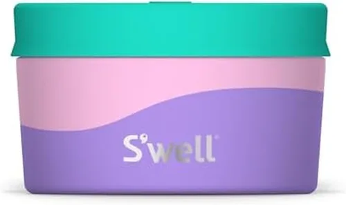 Vista 5 de S'well Recipiente de alimentos de acero inoxidable, 10 onzas, fruta del dragón, construcción duradera de una sola pared, sin BPA, apto