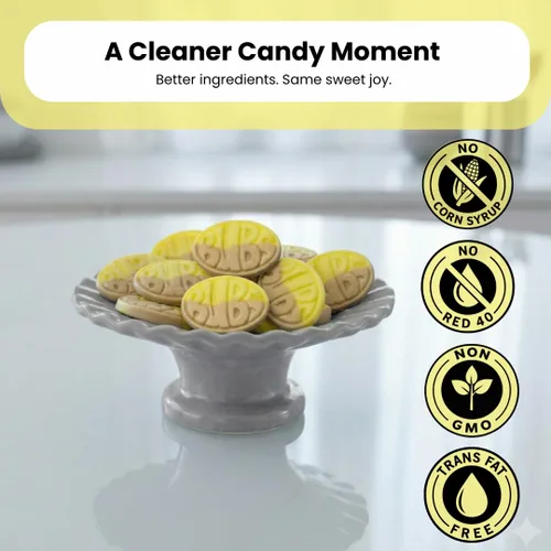 Vista 4 de Caramelos suecos, caramelos de gomitas, mezcla de dulces variados, dulces Bubs (0.5 libras, plátano toffee ovalado)