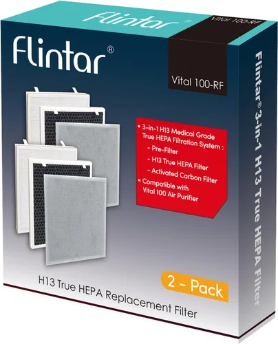 Vista 5 de Filtro de repuesto Vital 100, compatible con purificador de aire Levoit Vital 100, número de pieza Vital 100-RF, paquete de 2