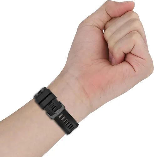 Vista 7 de Compatible con Garmin Forerunner 955/955 Solar, 0.866 in de ancho, correa de silicona de repuesto para Garmin Forerunner