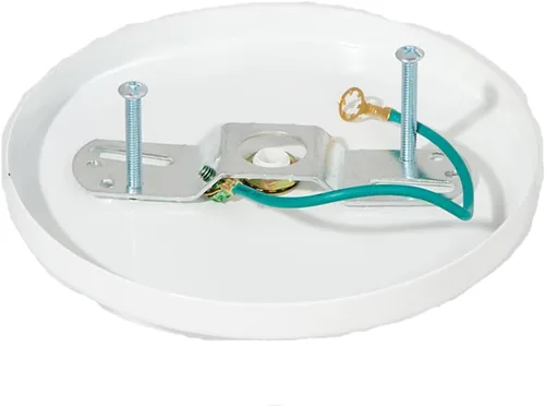 Vista 2 de B&P Lamp juego de toldo de acero poco profundo moderno de 5 1/4 pulgadas, Blanco