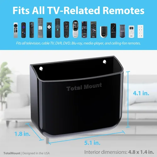 Vista 3 de TotalMount Soporte para control remoto sin agujeros – Elimina la necesidad de taladrar agujeros en la pared