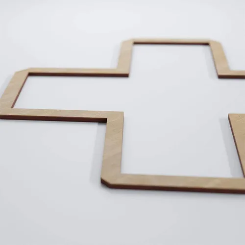 Vista 80 de 7 3/8"W X 7 3/8"H Extra Pequeño Fowler Decorativo Fretwork Madera Paneles De Pared, Aliso