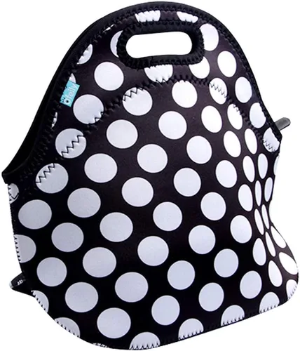 Vista 11 de Bolsa de almuerzo impermeable Ofeily para viandas con material de neopreno fino, bolsa de mamá, Negro