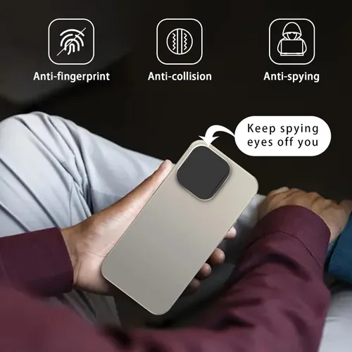 Vista 6 de Funda de privacidad compatible con 15 Pro/iPhone 15 Pro Max con cubierta de cámara frontal, protege la privacidad y la seguridad, pero no afecta