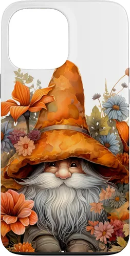Vista 24 de Happy Fall Gnome Autumn Leaves Case for iPhone 17