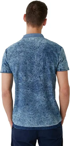 Vista 2 de Desigual Polo de punto de manga corta para hombre Azul